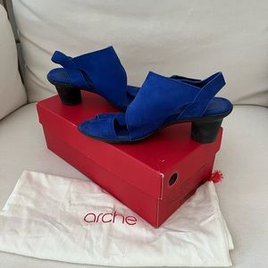 Blue Sapphire suede shoes